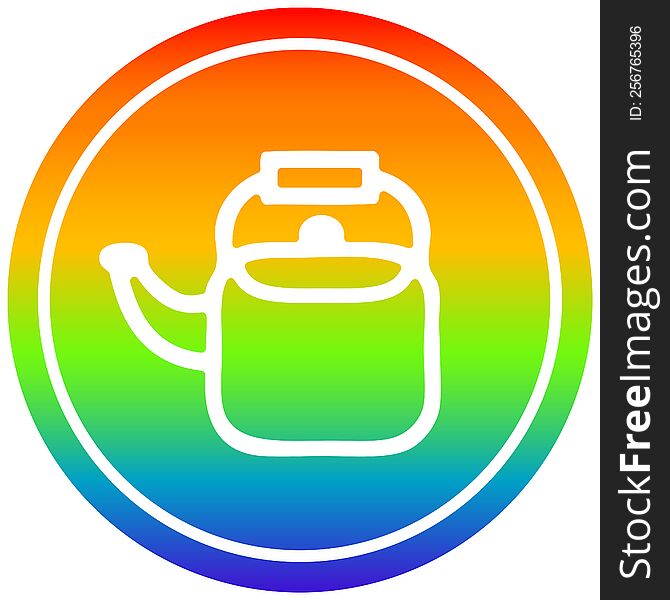 Kitchen Kettle Circular In Rainbow Spectrum