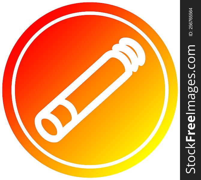 Lit Cigarette Circular In Hot Gradient Spectrum