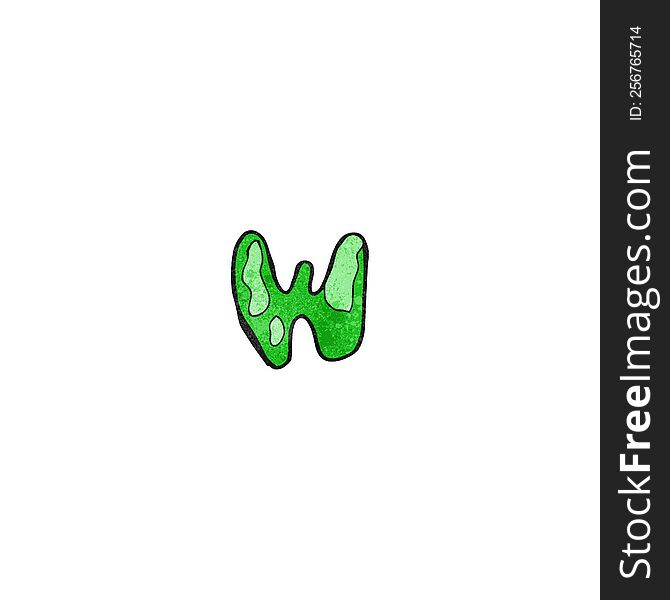 child\'s drawing of the letter w