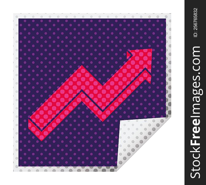 performance arrow graphic vector square peeling sticker. performance arrow graphic vector square peeling sticker