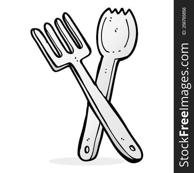 cartoon cutlery