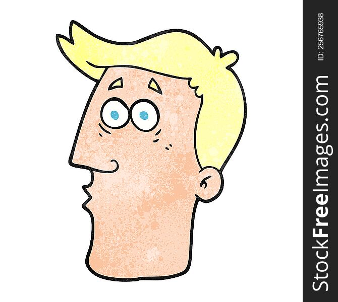 Textured Cartoon Male Face