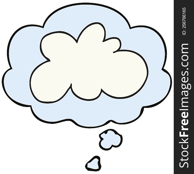 Cartoon Decorative Cloud Symbol And Thought Bubble