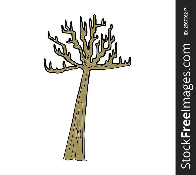 Cartoon Winter Tree