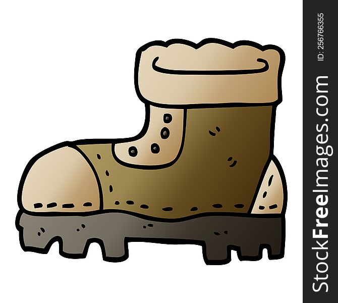 cartoon doodle work boot