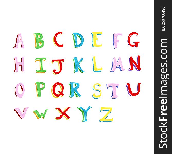 cartoon alphabet