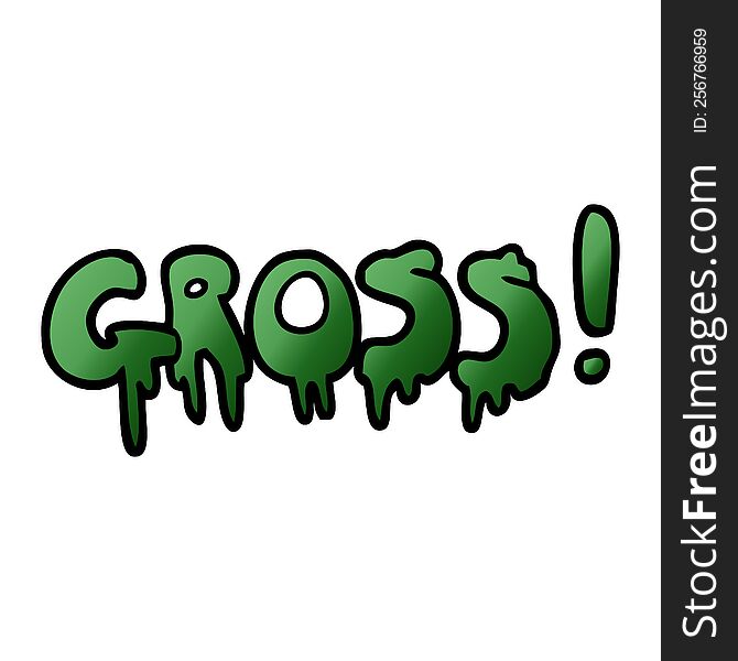 cartoon doodle word gross
