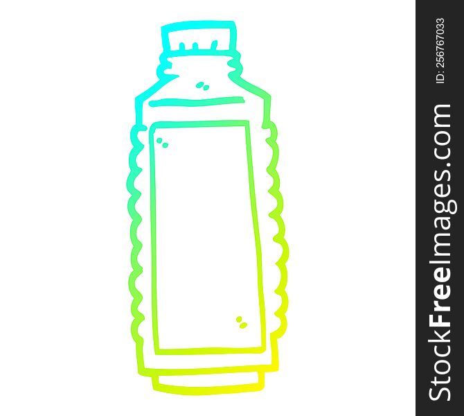 Cold Gradient Line Drawing Cartoon Drinks Bottle