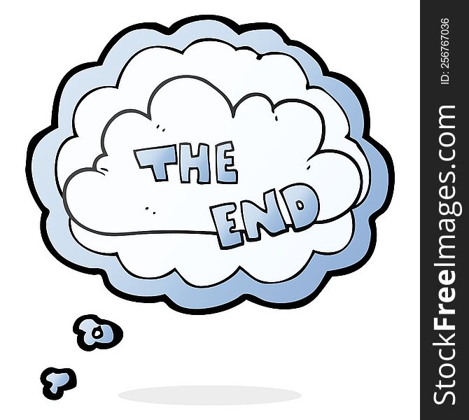 Thought Bubble Cartoon The End Symbol