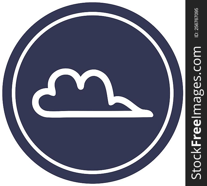 weather cloud circular icon symbol