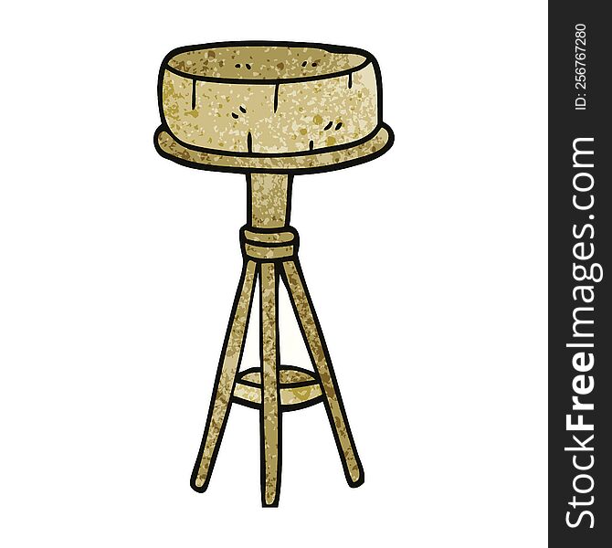 cartoon doodle breakfast stool