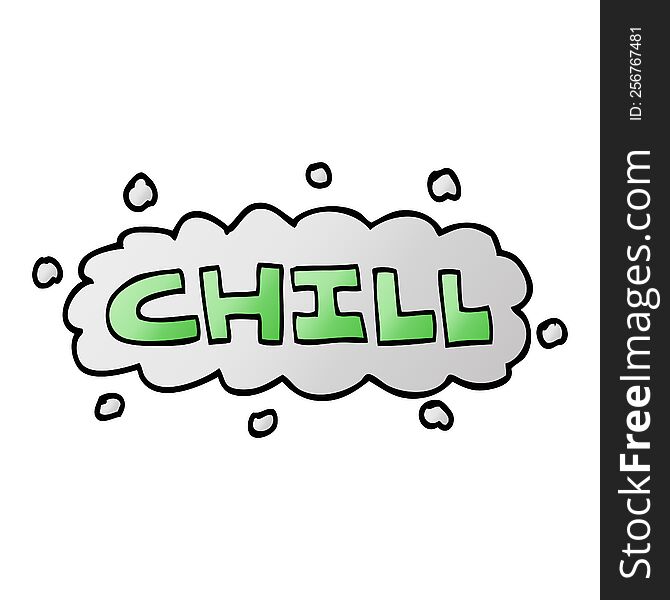 cartoon doodle chill sign