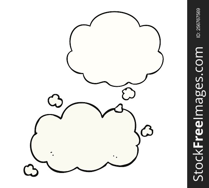 Cartoon Cloud And Thought Bubble