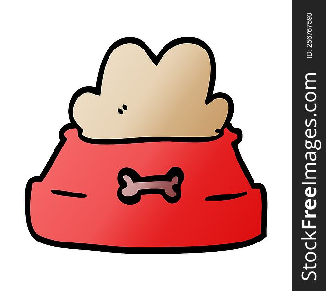 cartoon doodle pet bowl