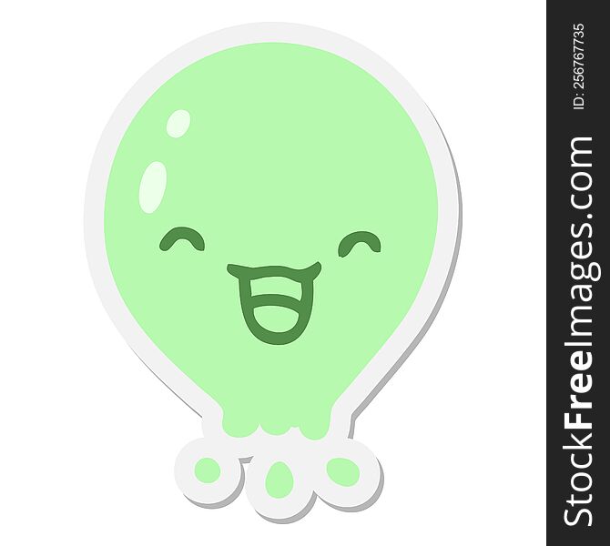 cute cartoon jellyfish sticker