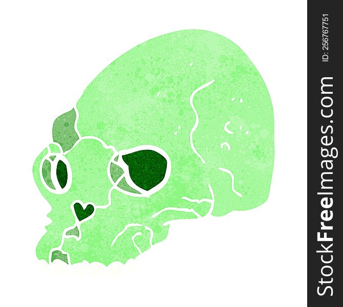 Cartoon Spooky Skull