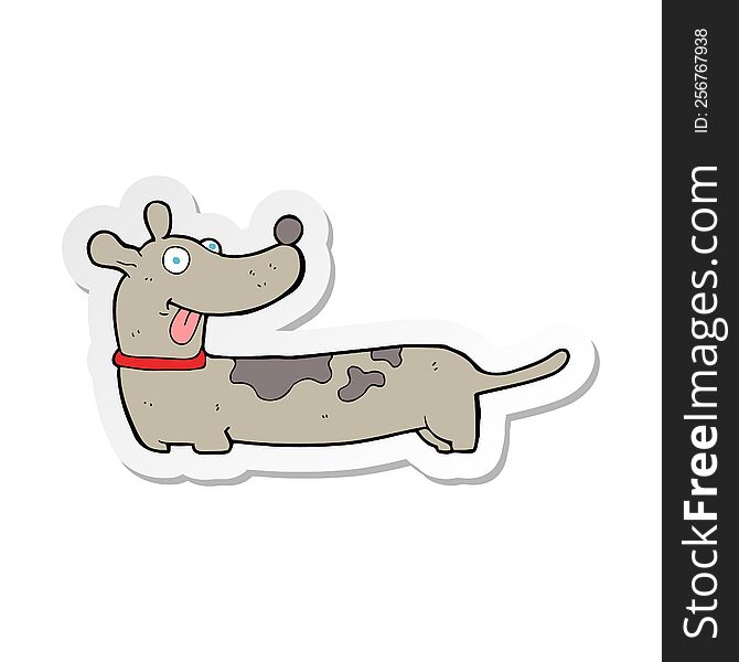 sticker of a cartoon dog