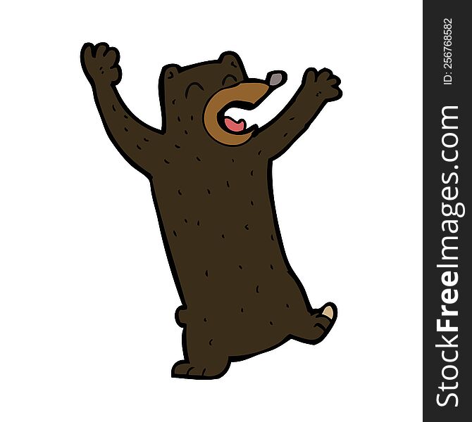 cartoon black bear