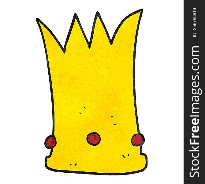 freehand textured cartoon tall crown