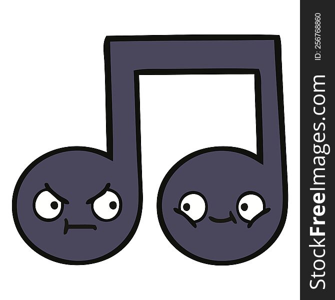 Cute Cartoon Musical Note