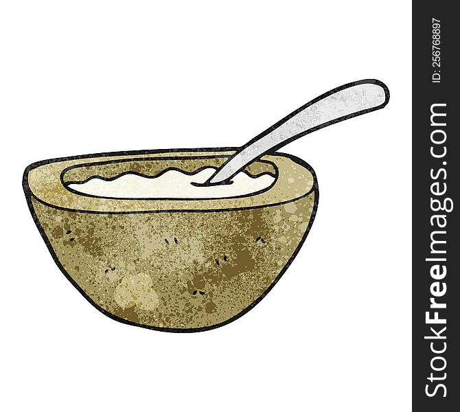 freehand textured cartoon porridge