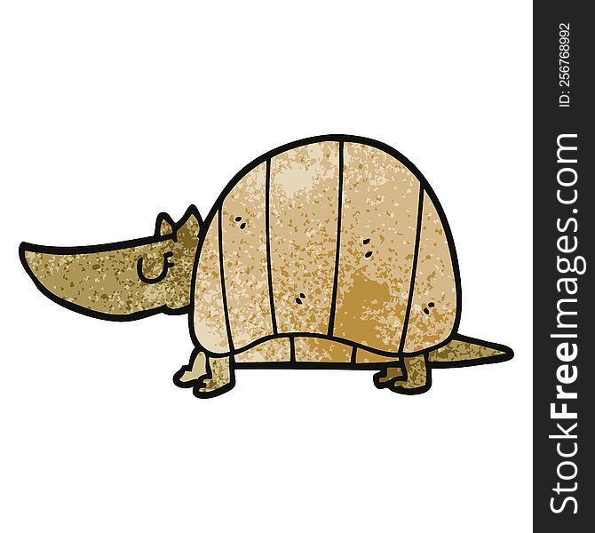 Cartoon Doodle Armadillo