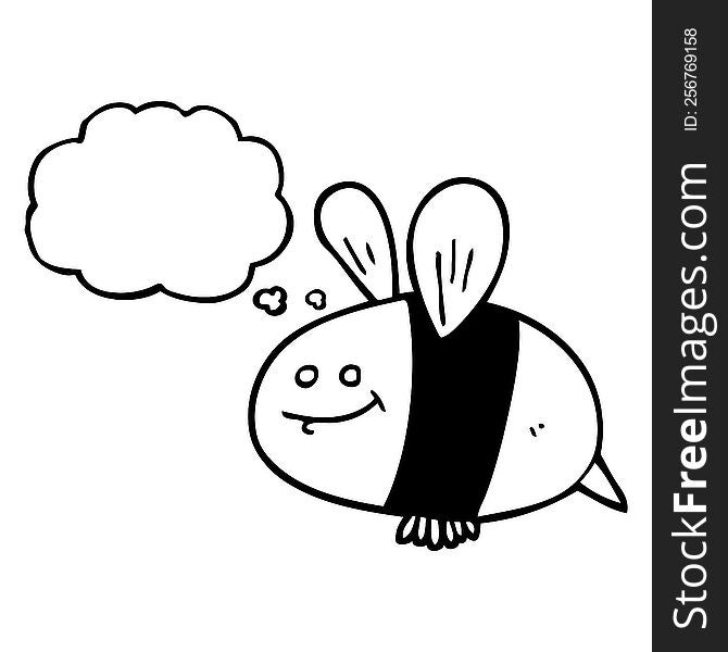 Thought Bubble Cartoon Bee