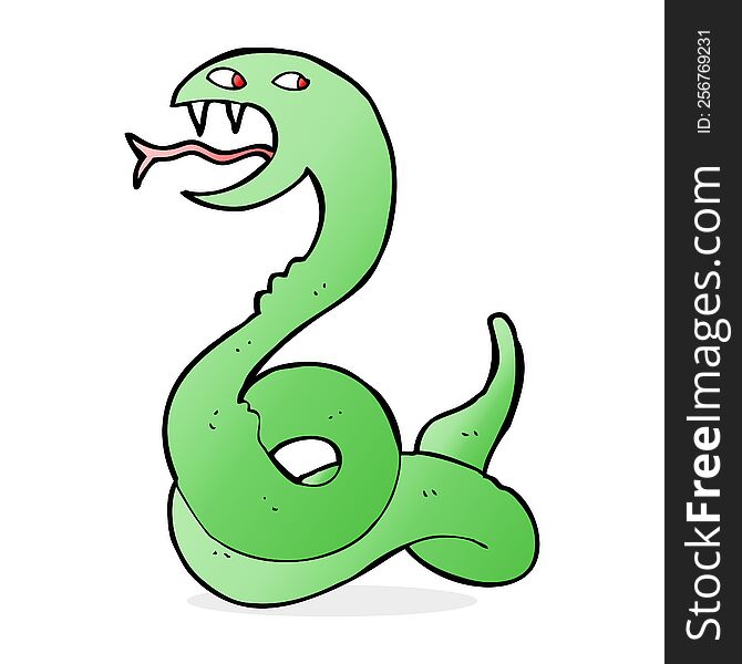 Cartoon Hissing Snake