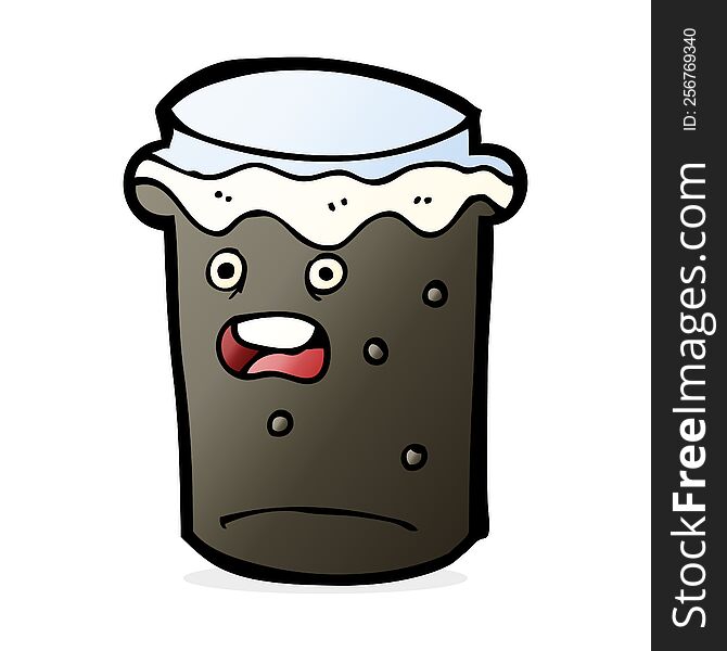 cartoon glass of stout beer