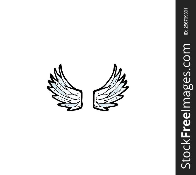 cartoon angel wings