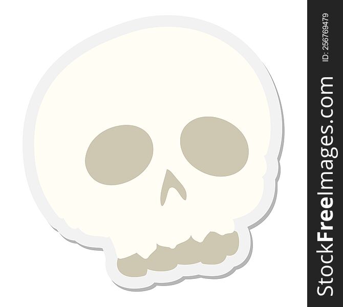 spooky skull sticker