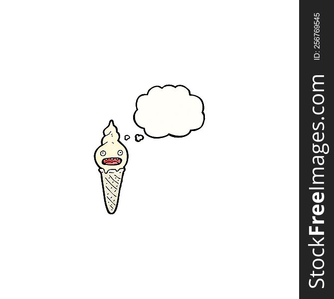 ice cream cone character cartoon