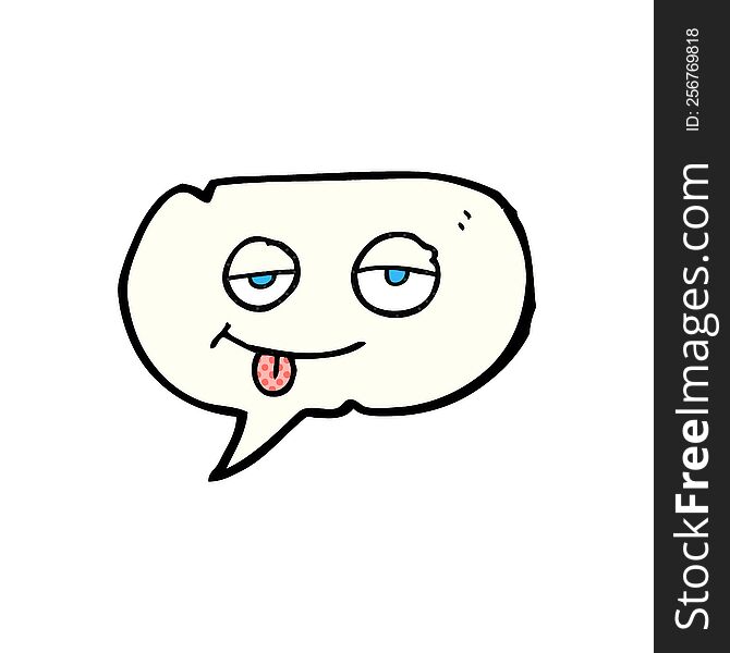 freehand drawn comic book speech bubble cartoon tired eyes