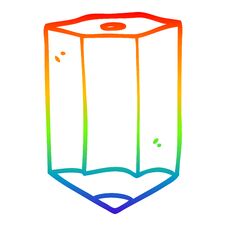 Rainbow Gradient Line Drawing Cartoon Colored Pencil Stock Photos