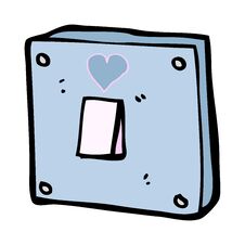 Cartoon Turn Me On Light Switch Stock Photo