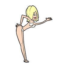 Free Cartoon Woman In Bikini Royalty Free Stock Images - 256778129