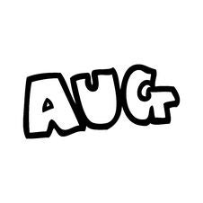 Line Drawing Cartoon Month Of August Stock Photography Line Drawing Cartoon Month Of August Stock Photography