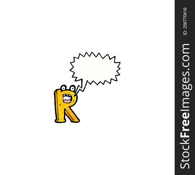 Cartoon Letter R