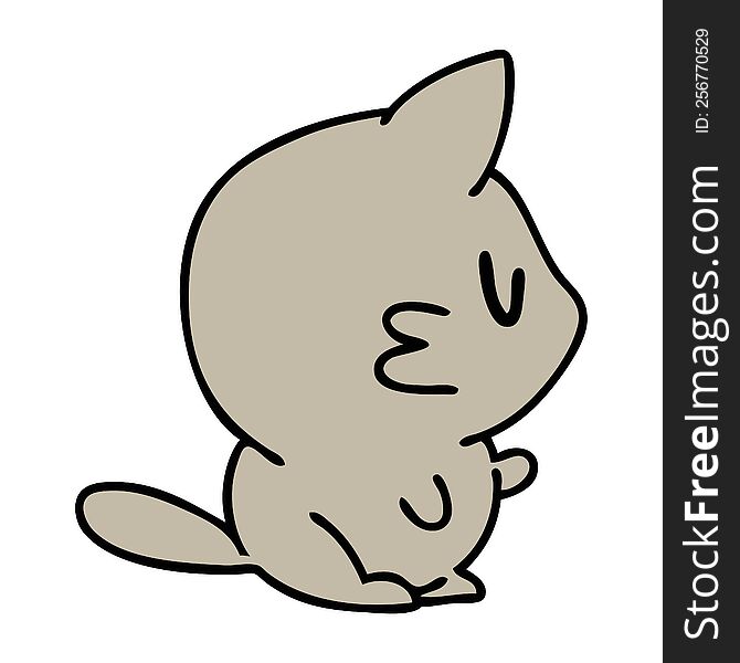 cartoon of a cute little pet cat. cartoon of a cute little pet cat