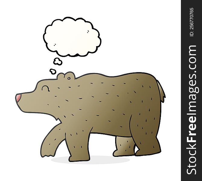 Thought Bubble Cartoon Bear