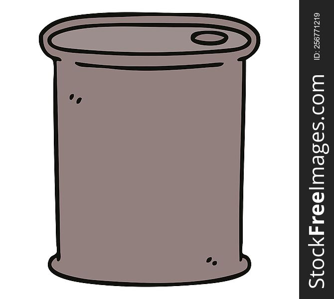 Quirky Hand Drawn Cartoon Barrel