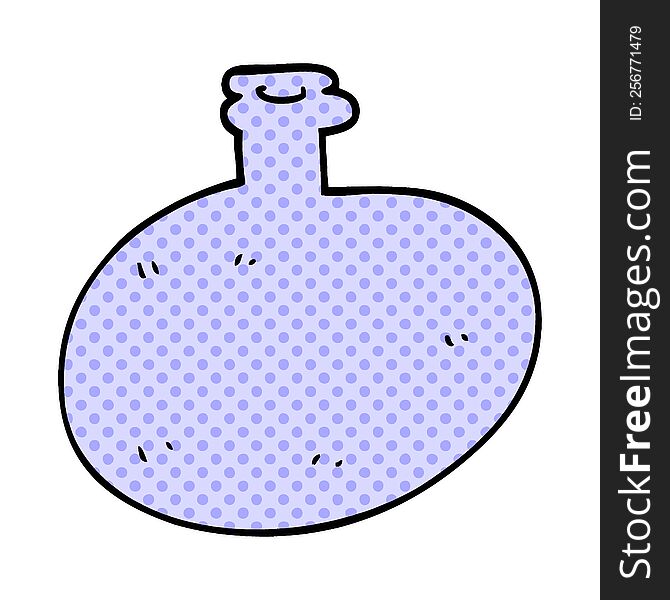 cartoon doodle of a glass bottle