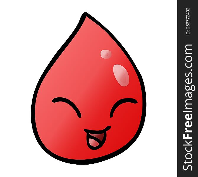 cartoon doodle blood drop