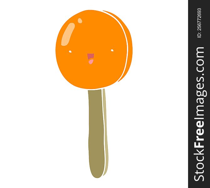 Flat Color Style Cartoon Lollipop