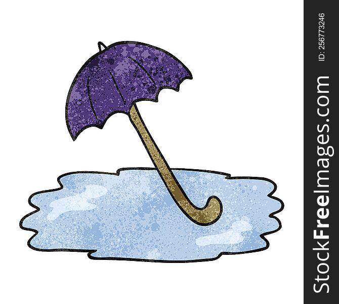 freehand drawn texture cartoon wet umbrella