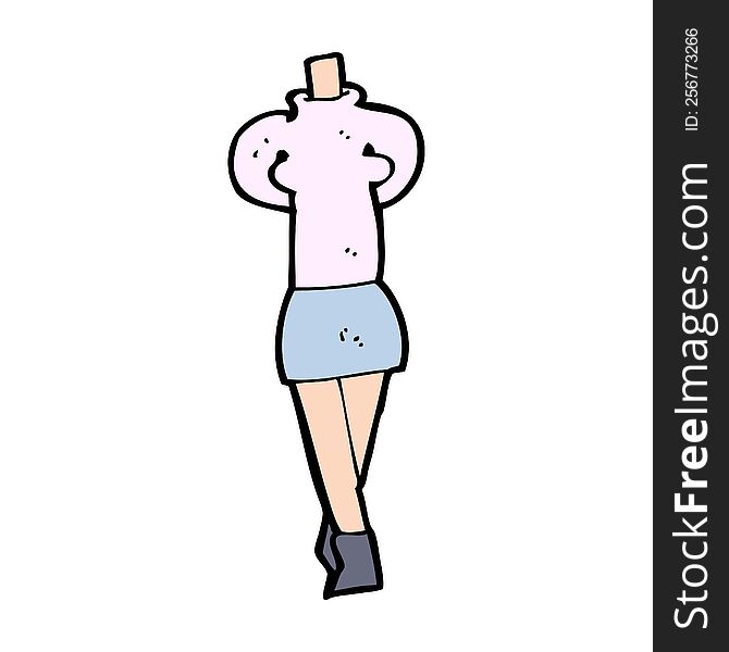 cartoon female body (mix and match cartoons or add own photos