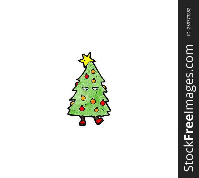 Christmas Tree Cartoon Character