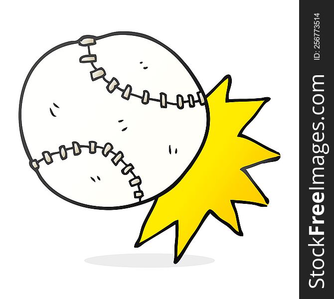 cartoon baseball ball