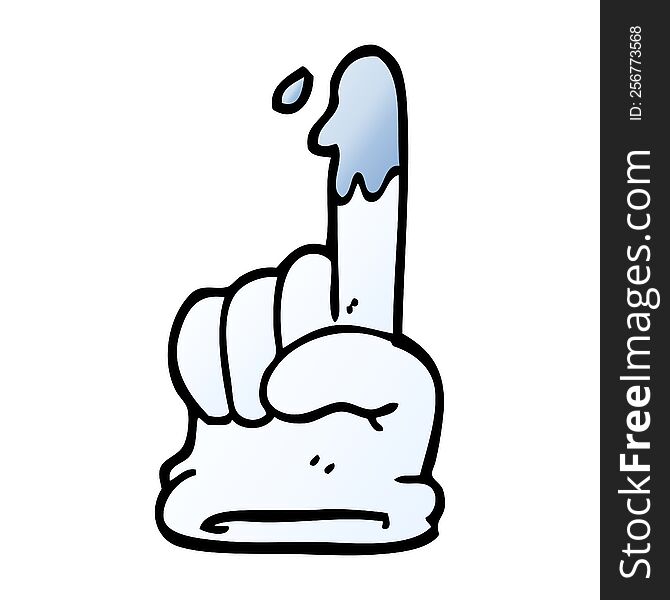 cartoon doodle medical glove