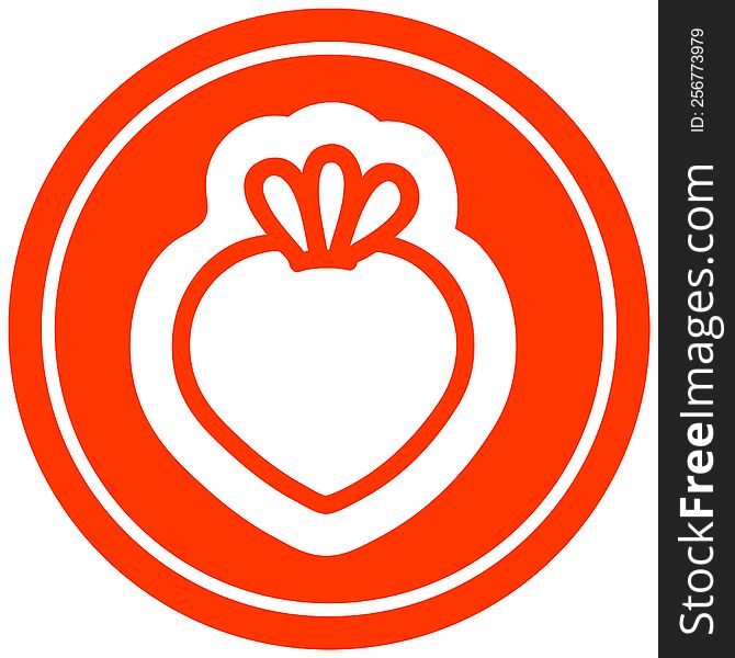 fresh fruit circular icon symbol
